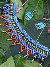 Traditional Beadwork Neckpiece and Earrings